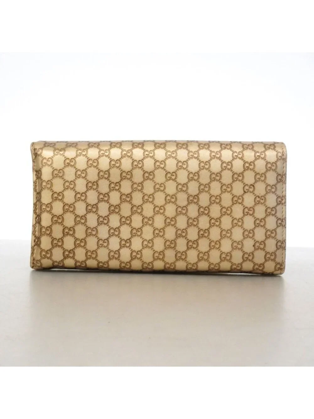 Gucci Wallet Micro Guccissima Leather Brown Gold